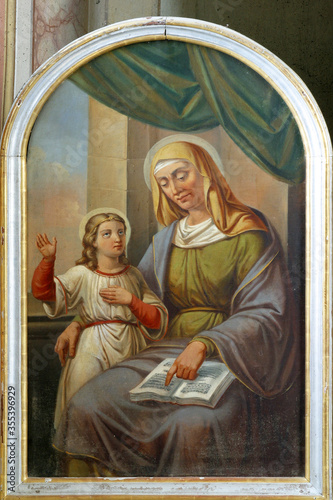 St. Anne, the painting on the altar of St. Francis of Assisi in the church of the Annunciation of the Virgin Mary in Klanjec, Croatia