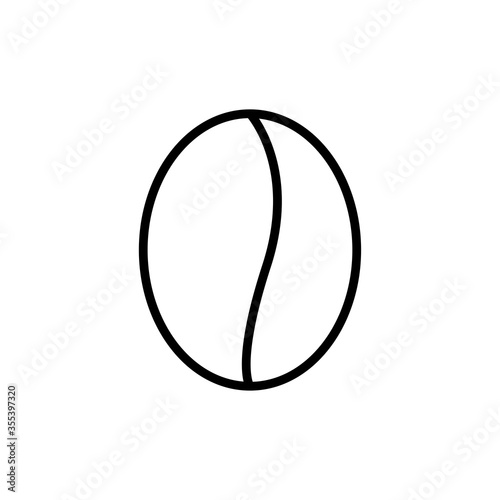 Coffee bean line icon