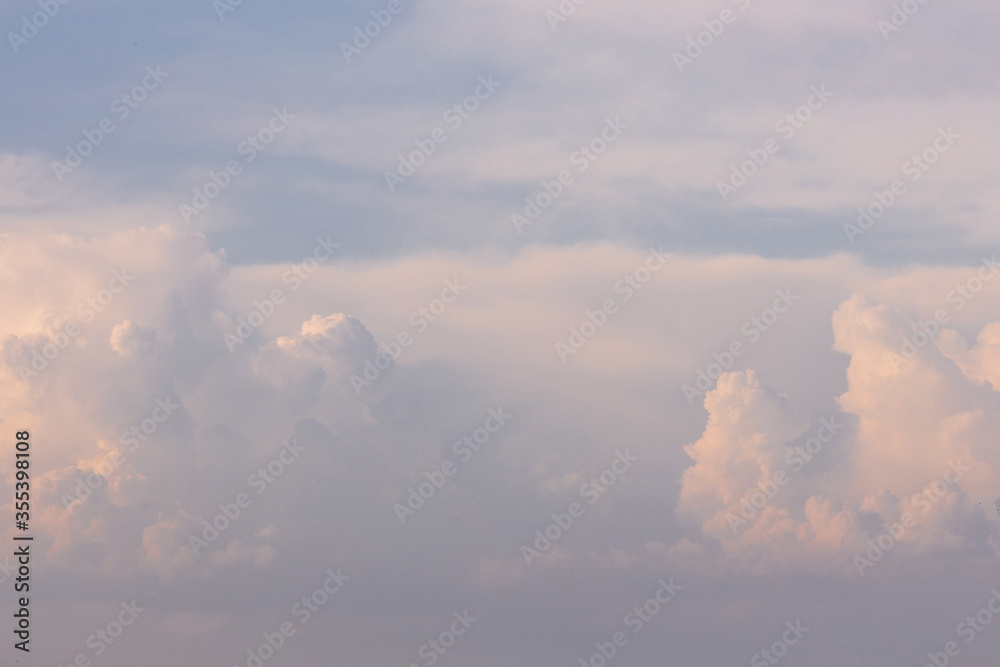 Beautiful sky, clouds of different and interesting shapes. Background