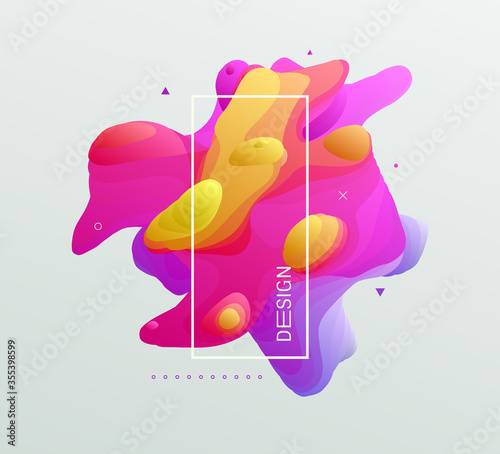 Abstract liquid shape for flyer, cover, poster, card, invitation or banner.