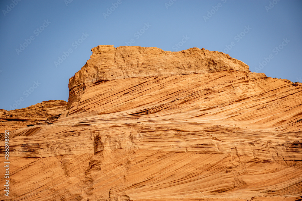 Desert Background Landscape, Desert and beautiful blue sky. Horizon of the desert. Endless desert plain Desert Background Landscape, Desert and beautiful blue sky. Horizon of the desert. Endless desert plain