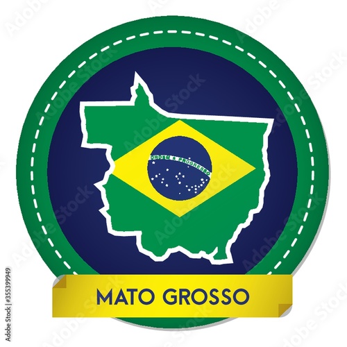 mato grosso map sticker