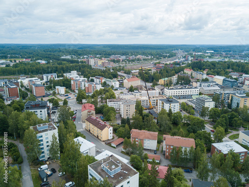 Riihimäki, Finland. Aerial views from city of Riihimäki