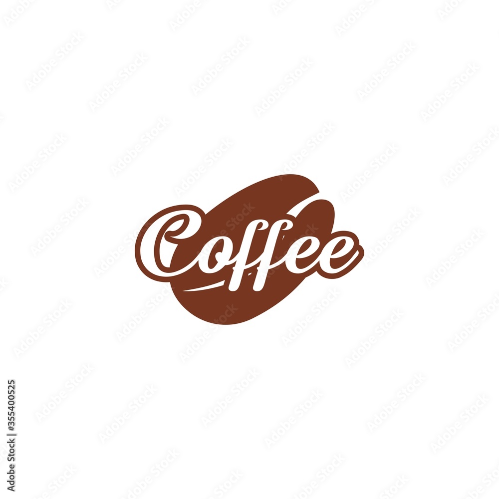 Typographic coffee logo design for cafe or restaurant logo stock vector