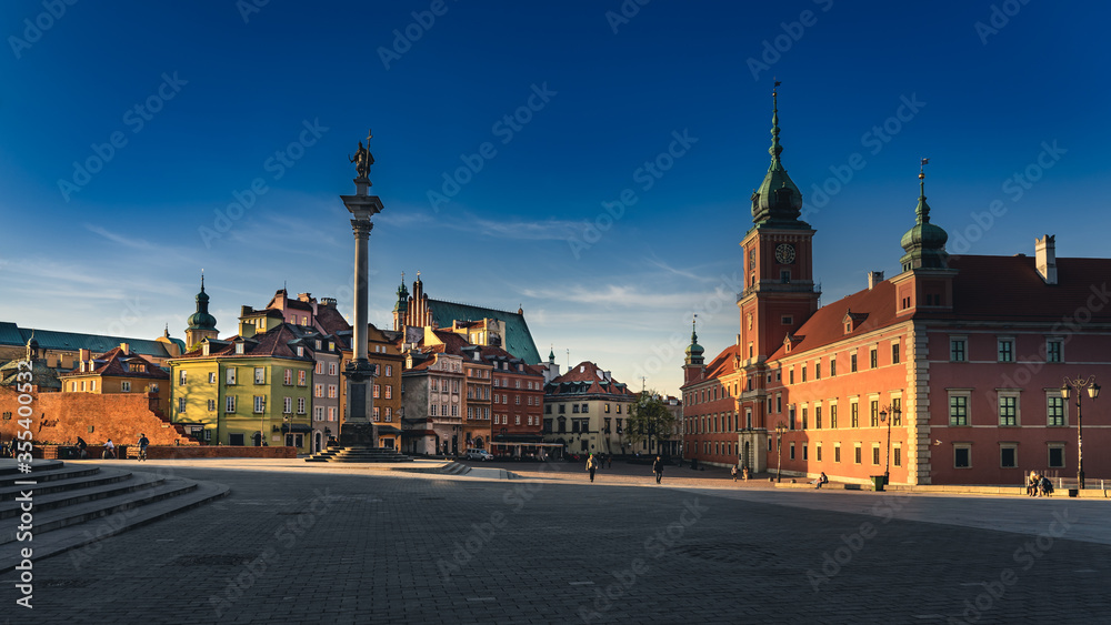 Fototapeta premium Plac zamkowy w Warszawie i kolumna Zygmunta