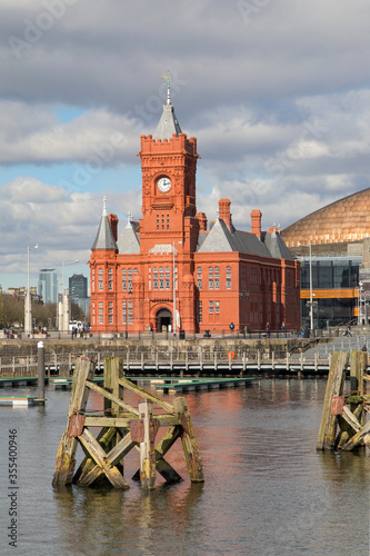 Cardiff Bay is the area created by the Cardiff Barrage in South Cardiff, the capital of Wales. The Welsh National Assembly is located there. photo