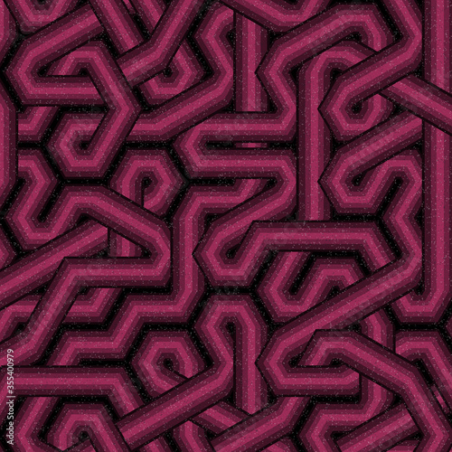 Colour Hexagon Tile Connection art background design illustration