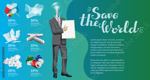 Vector Recycling Garbage And Man