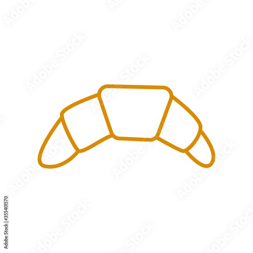 Croissant line icon