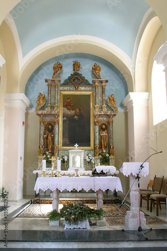 St. Anthony's altar at St. Anthony of Padua church in Vukmanic, Croatia