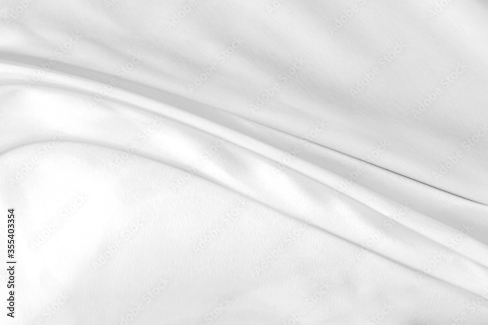 Obraz premium White cloth background abstract with soft waves.