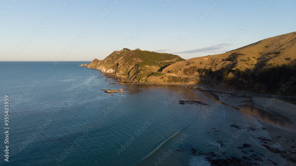 A part of Nugget Point is one of the most beautiful landforms along the Otago coast of New Zealand with a lighthouse and a scattering of rocky islets.