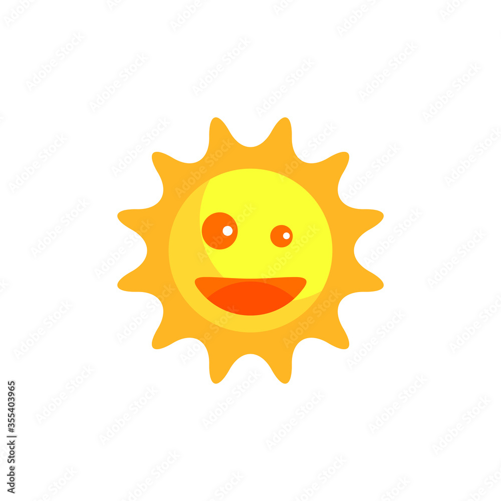 sun cartoon smiling