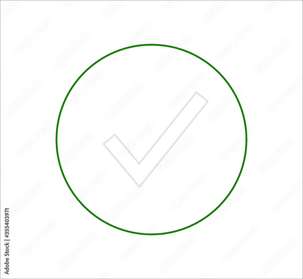 Check mark and X mark icon. illustration for web and mobile design. Check mark and X mark icon. illustration for web and mobile design.