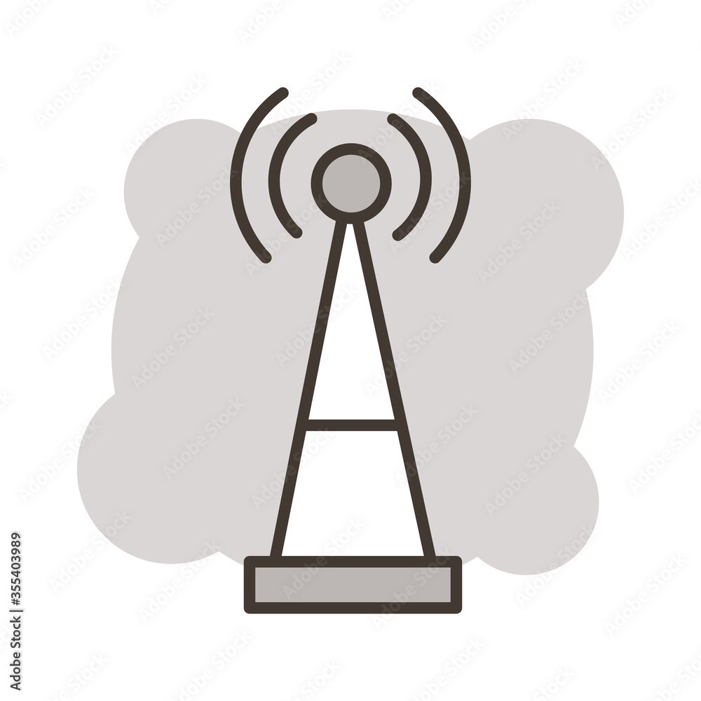 antena communication online line style icon antena communication online line style icon