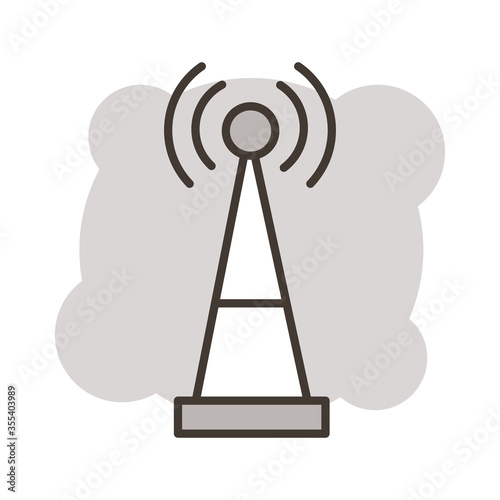antena communication online line style icon
