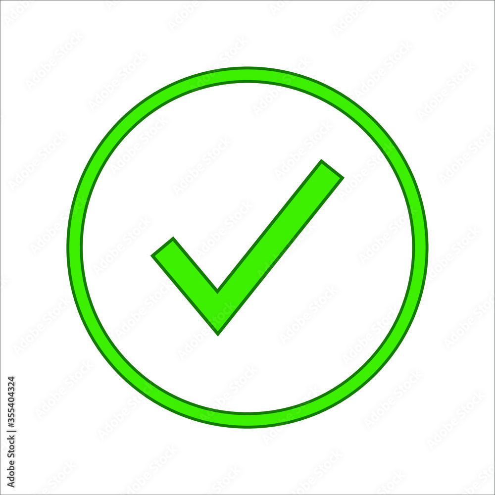 Check mark and X mark icon. illustration for web and mobile design. Check mark and X mark icon. illustration for web and mobile design.