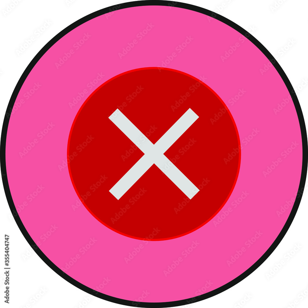 Check mark and X mark icon. illustration for web and mobile design. Check mark and X mark icon. illustration for web and mobile design.