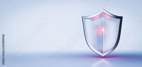 Modern shield protection concept photo
