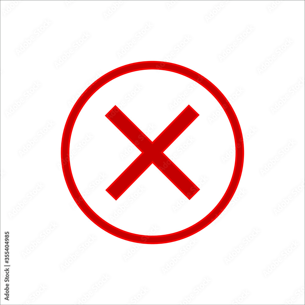 Check mark and X mark icon. illustration for web and mobile design.