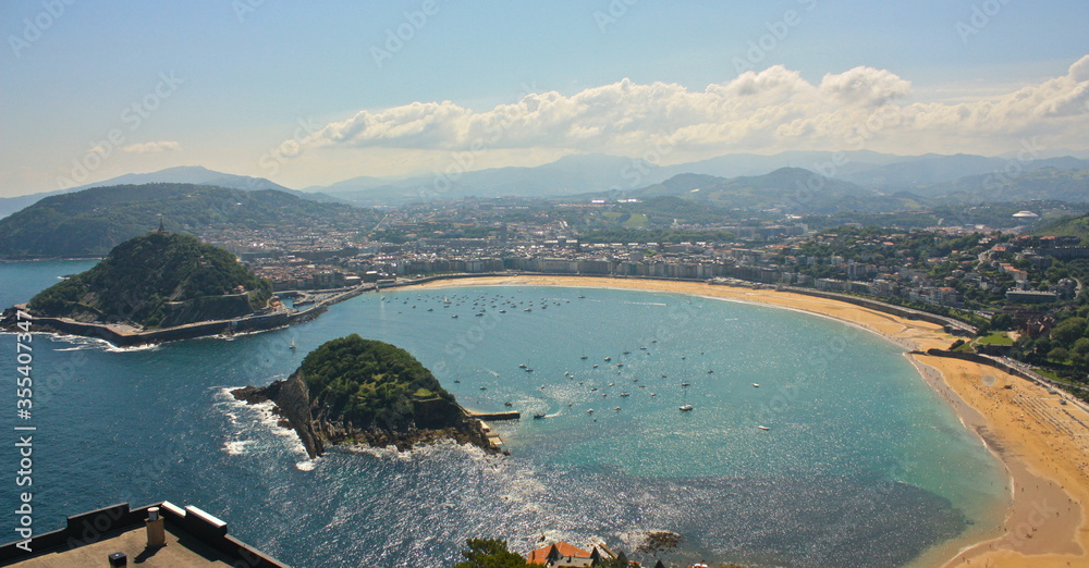 Obraz premium Vue Panoramique San Sebastian Pays Basque Espagne