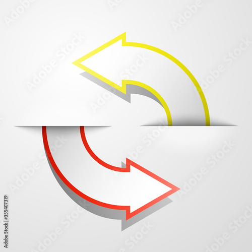Free Download round Arrow banners set. Direct circle shape. 3d Abstract Background. Business infographic presentation diagram. Section compare service. Up and down trend. Paper index. Exact pointer - GFXLoad