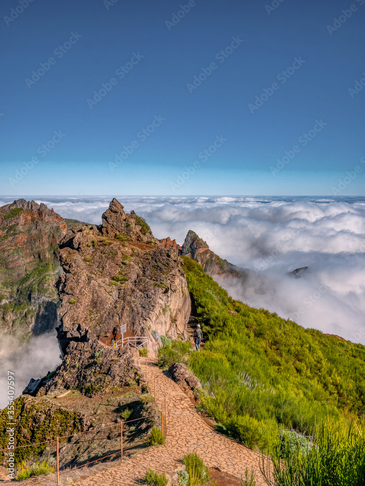 Mountains above the clouds. Madeira Island.