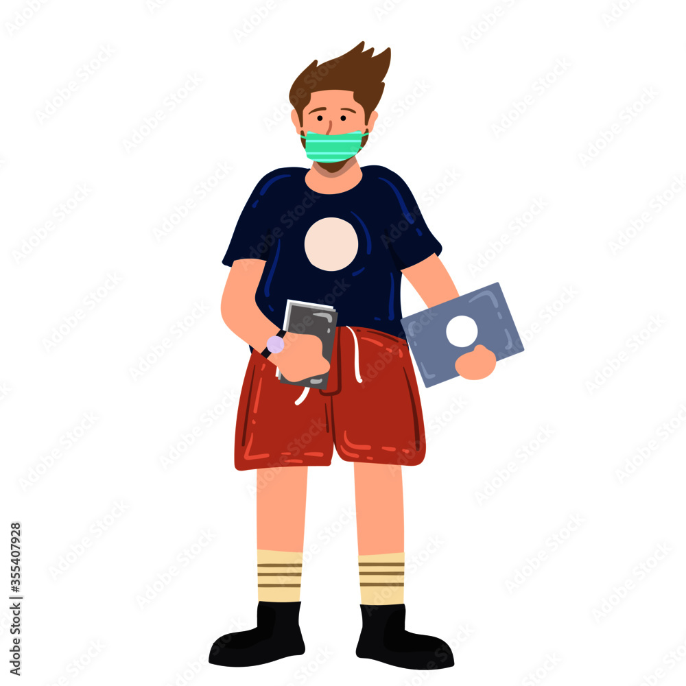 cute artist people with mask vector
cute artist people with mask vector