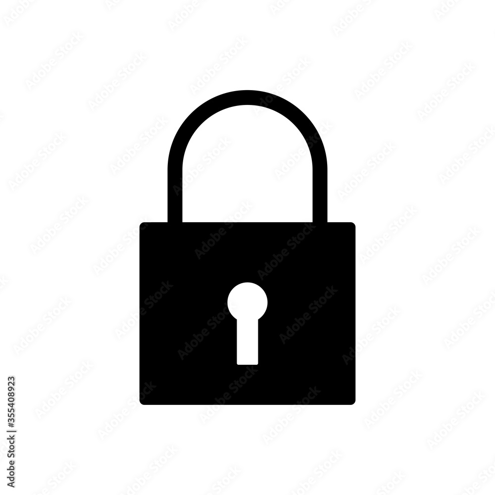 Padlock icon vector Padlock icon vector