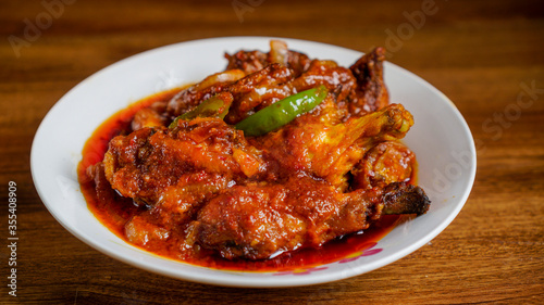 Ayam masak merah is a Malaysian traditional dish
