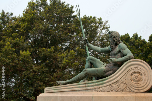 Photography Sydney Australia, statue of neptune on the Governor Phillip Fountain a memorial