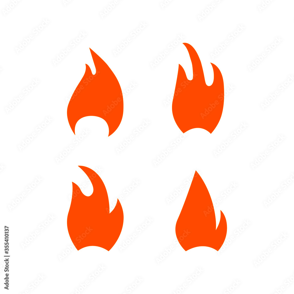 Fires art illustration, on white Fires art illustration, on white