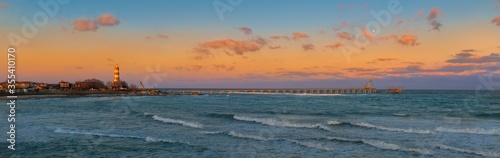 sunset over the sea