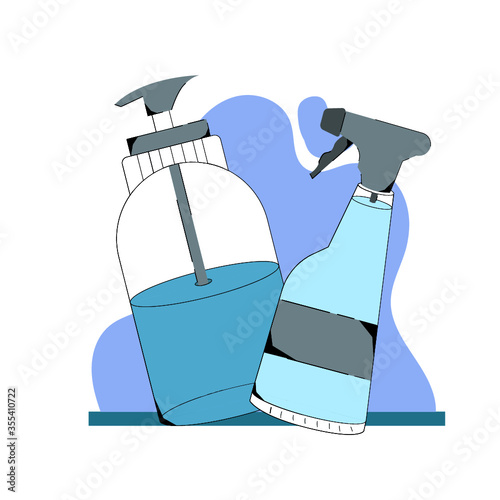 cute new normal people with mask vector