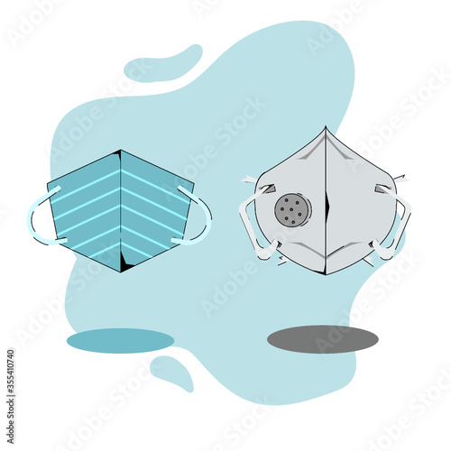 cute new normal people with mask vector