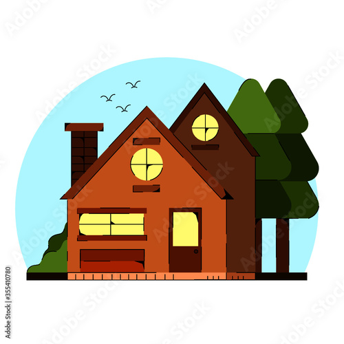 cute new normal people with mask vector