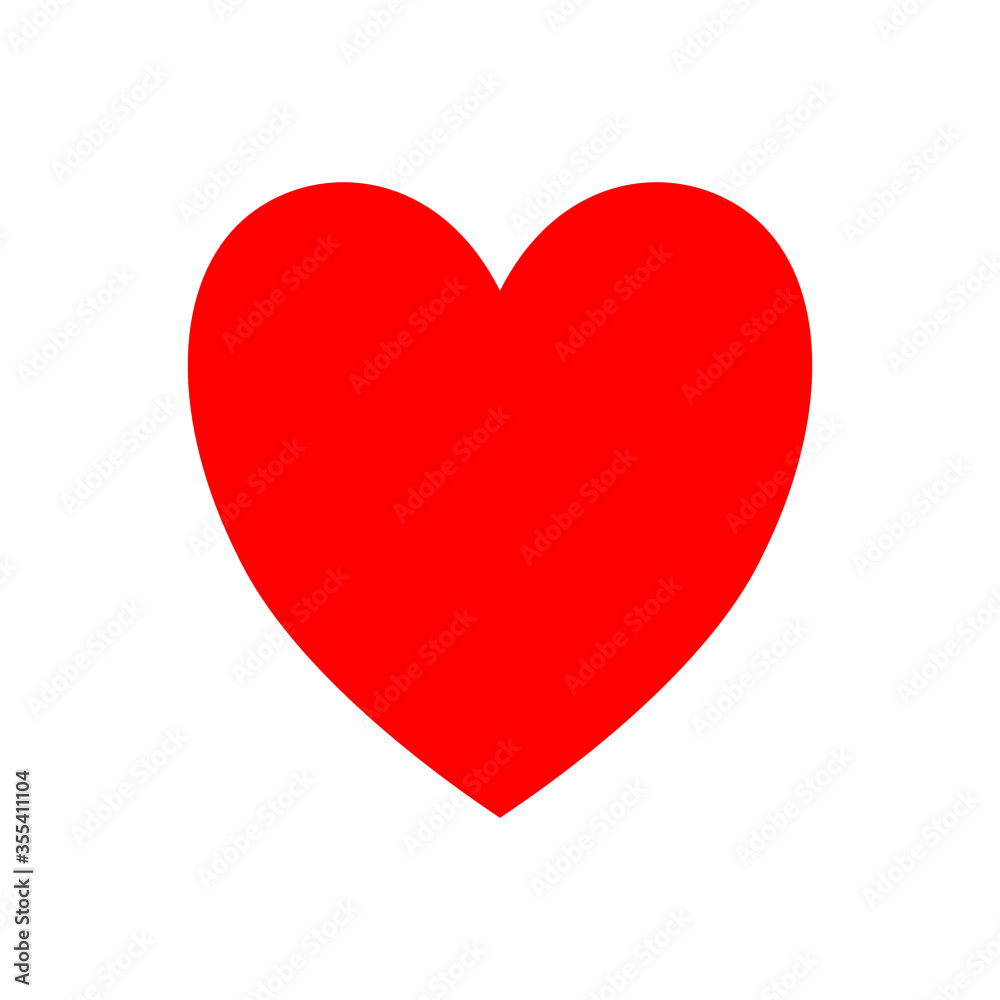 Design red heart icon, on white Design red heart icon, on white