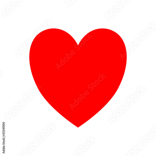 Design red heart icon, on white Free Download Design red heart icon, on white - GFXLoad