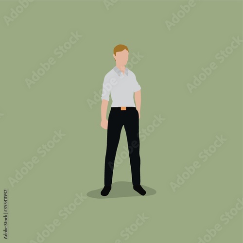 man with hand in pocket