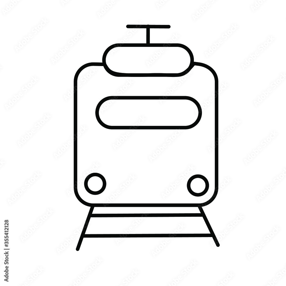 simple public transportation icon on earth