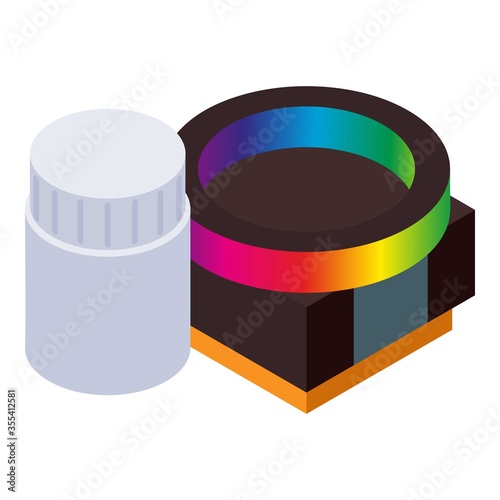 Travel symbol icon. Isometric illustration of travel symbol vector icon for web