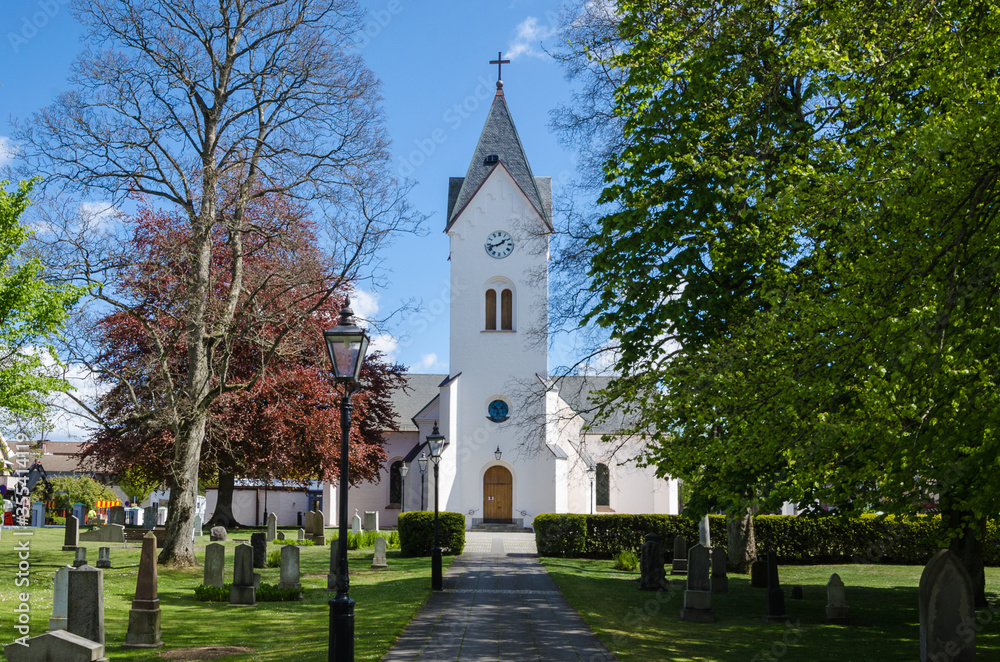 The church in Angelholm, Skane, Sweden The church in Angelholm, Skane, Sweden