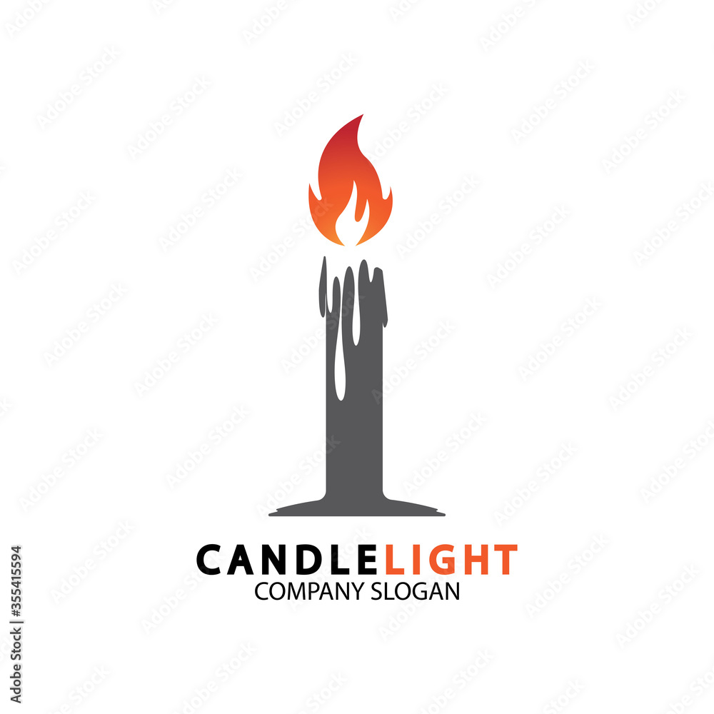 Candle light icon logo design vector template Candle light icon logo design vector template