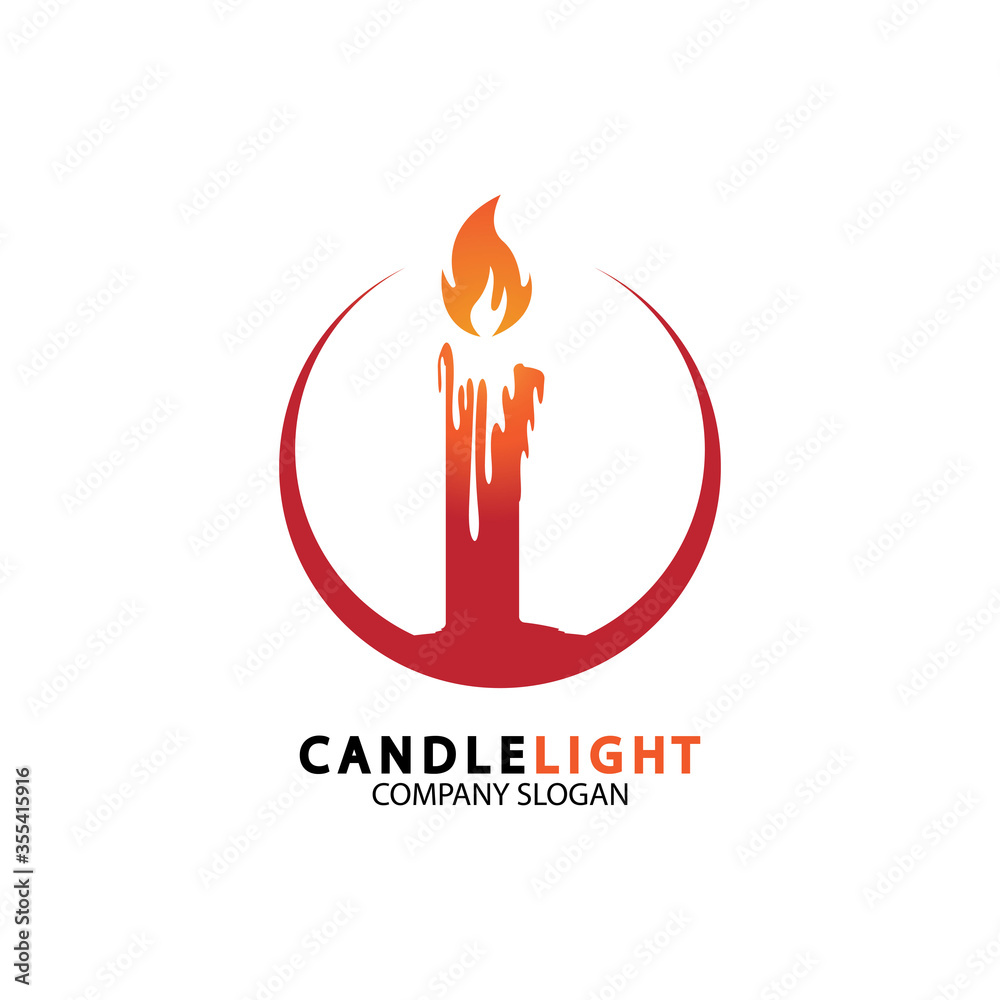 Candle light icon logo design vector template Candle light icon logo design vector template