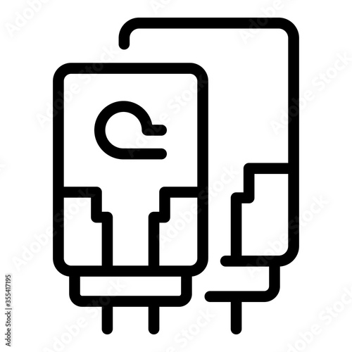 Multimedia radio piece icon. Outline multimedia radio piece vector icon for web design isolated on white background