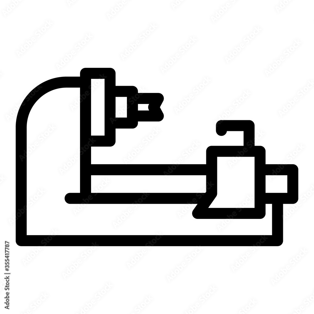 Computer milling machine icon. Outline computer milling machine vector icon for web design isolated on white background Computer milling machine icon. Outline computer milling machine vector icon for web design isolated on white background