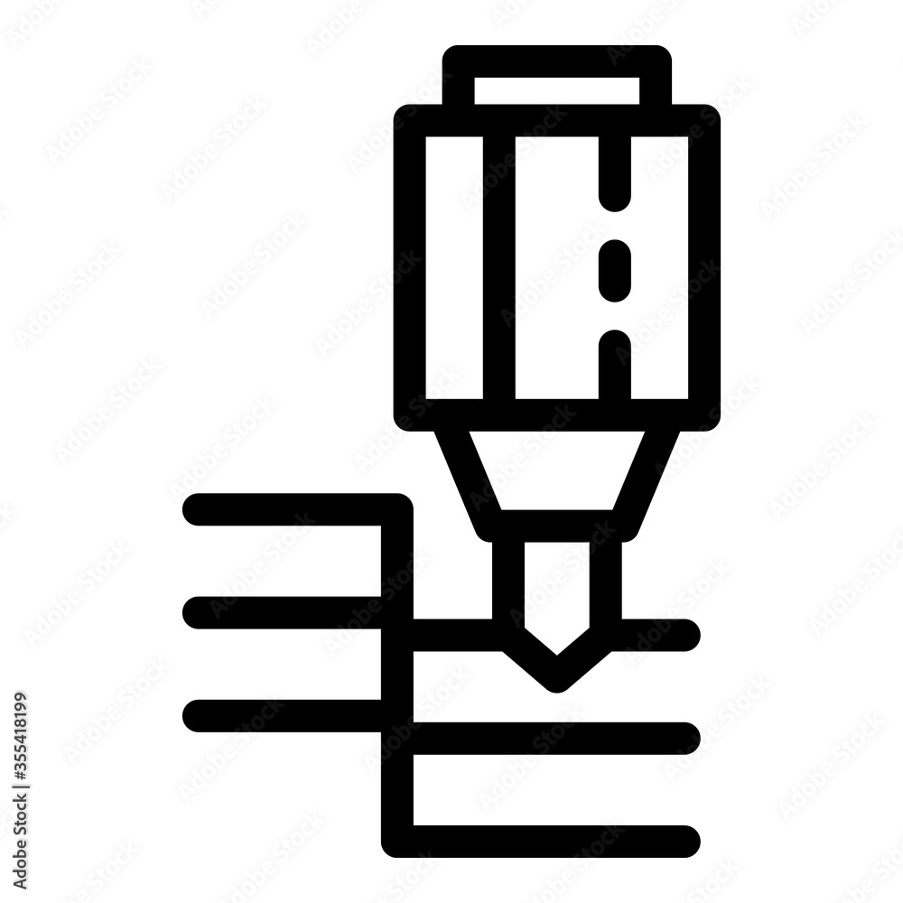 Planer milling machine icon. Outline planer milling machine vector icon for web design isolated on white background Planer milling machine icon. Outline planer milling machine vector icon for web design isolated on white background