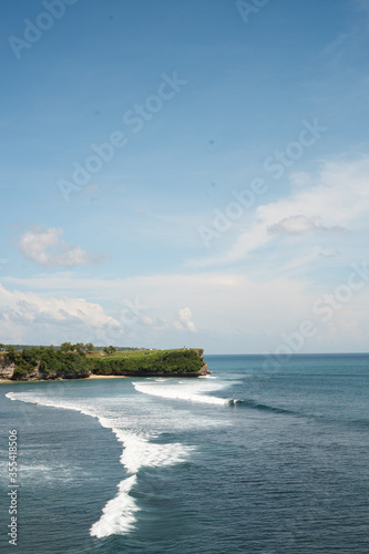 view of the cliff and ocean from top.