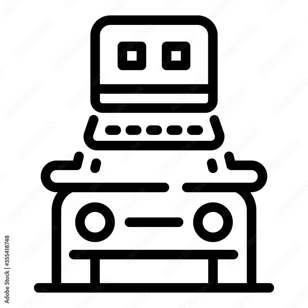 Car luggage icon. Outline car luggage vector icon for web design isolated on white background Car luggage icon. Outline car luggage vector icon for web design isolated on white background