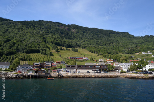 Sognefjord, Norway, Scandinavia. View from the board of Flam - Bergen ferry.